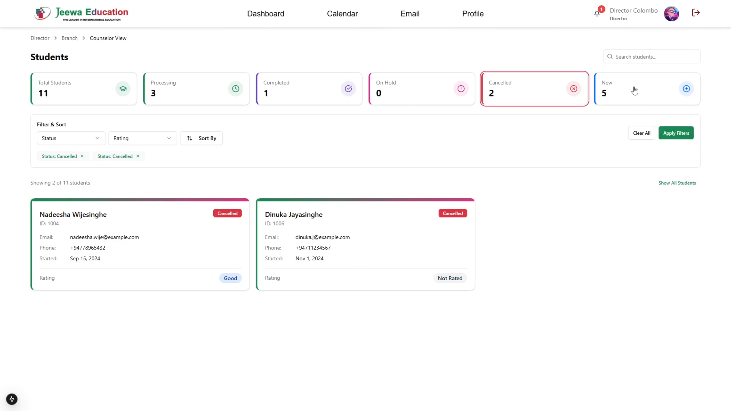 Jeewa Education Student Management System - Image 1